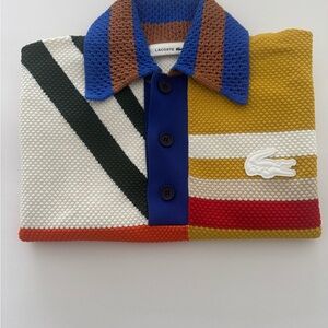 Lacoste Colorful Striped Polo with Crocodile Logo